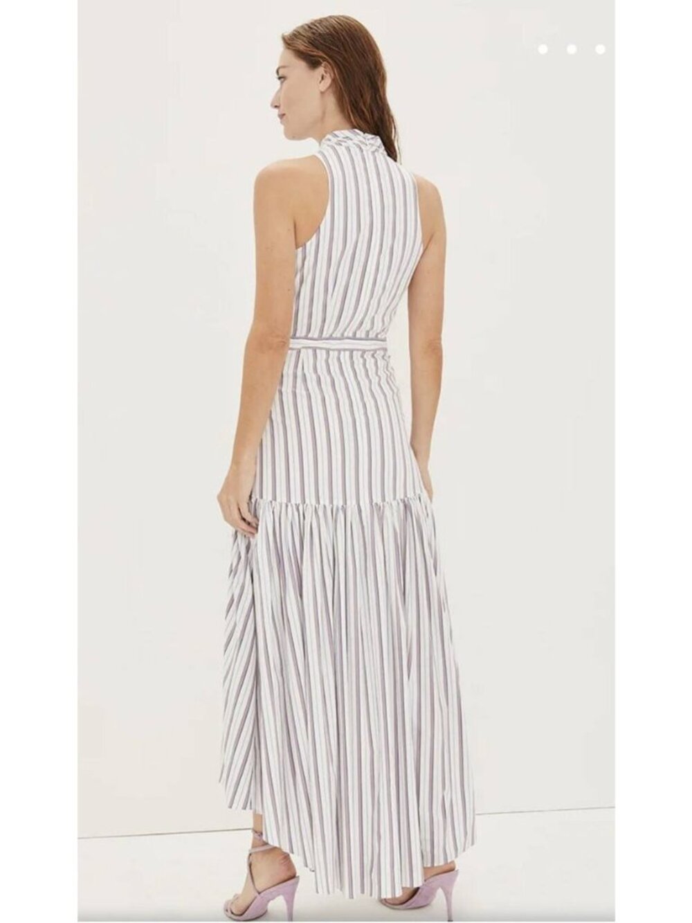Veronica Beard Radley Halter Dress in Off white Multi Size 2 - Picture 4 of 9
